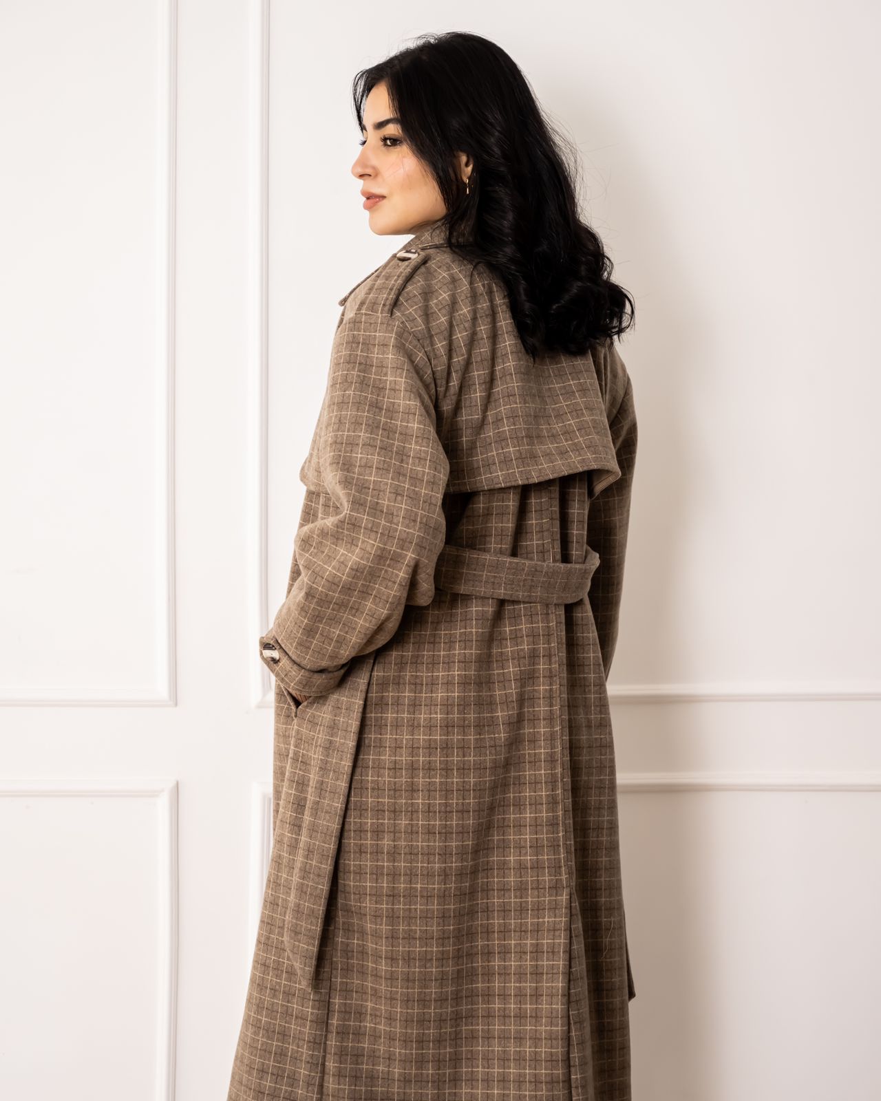 Vintage coat padded from inside-Brown