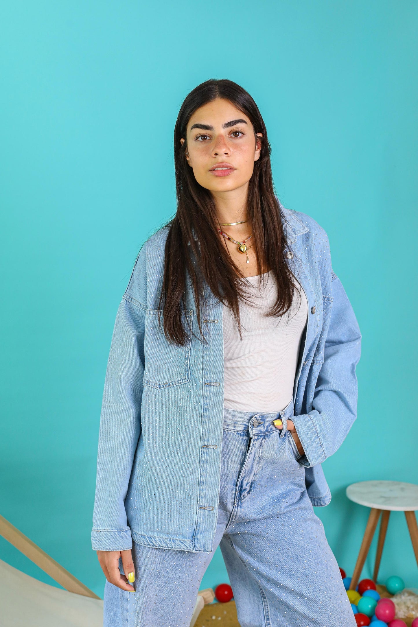 Sparkle Denim jacket