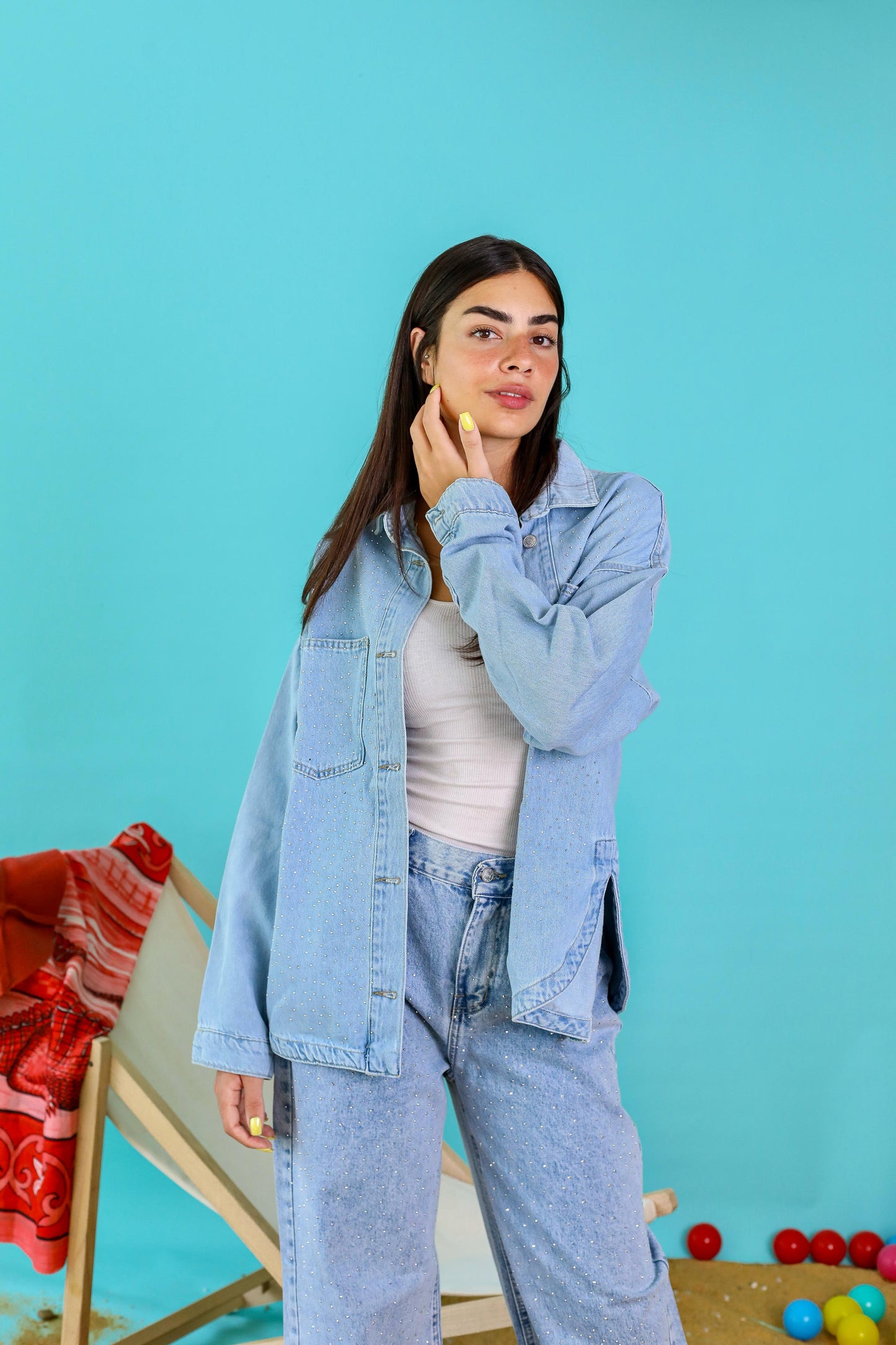 Sparkle Denim jacket