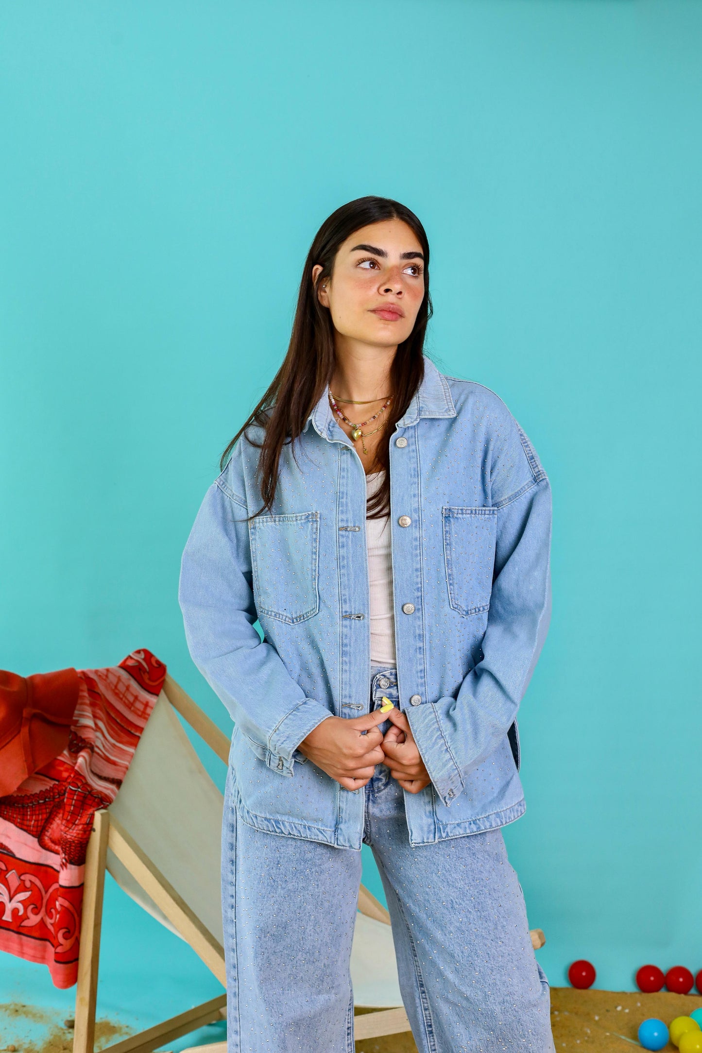 Sparkle Denim jacket