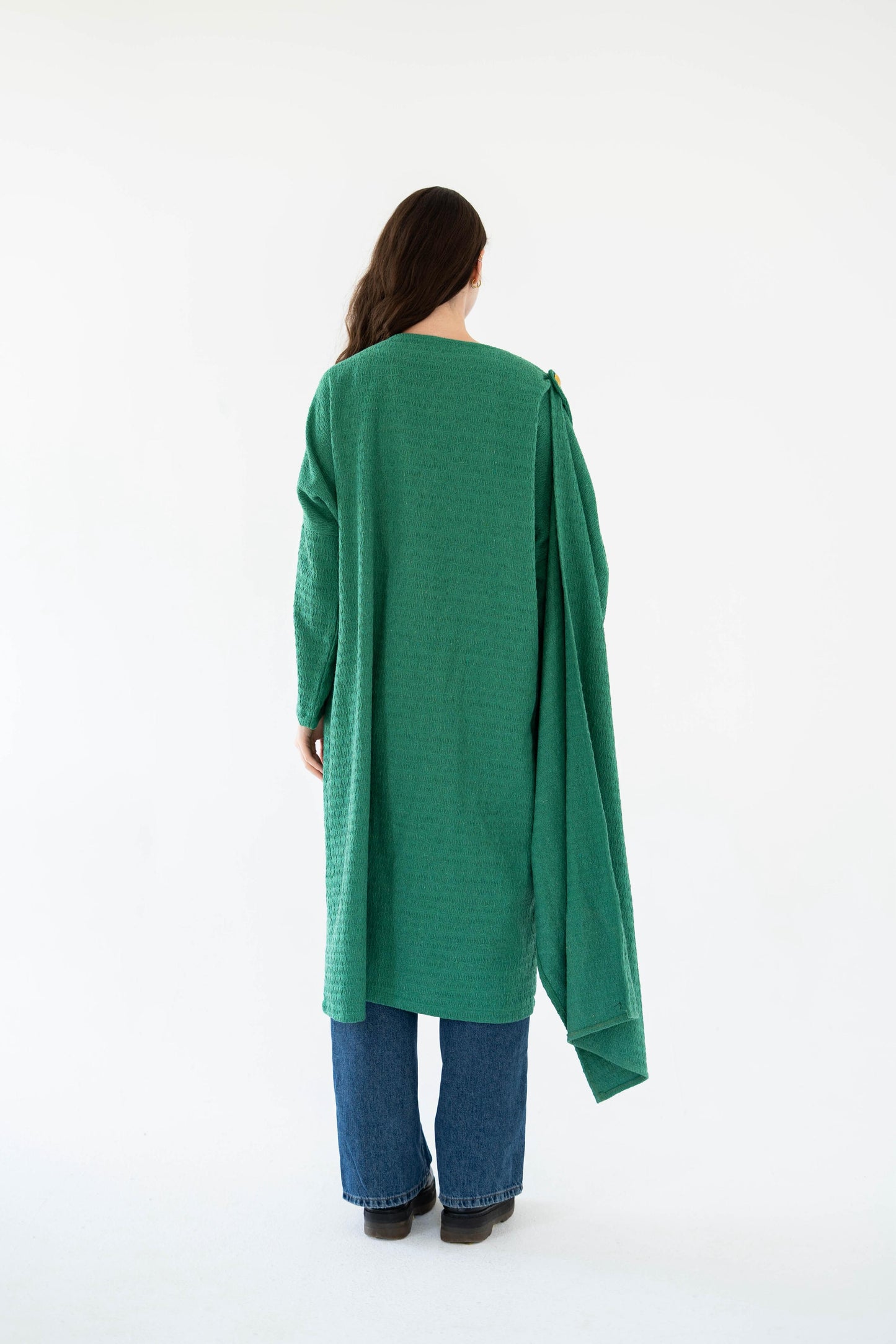 Lina Scarfed Coat- Women-Green