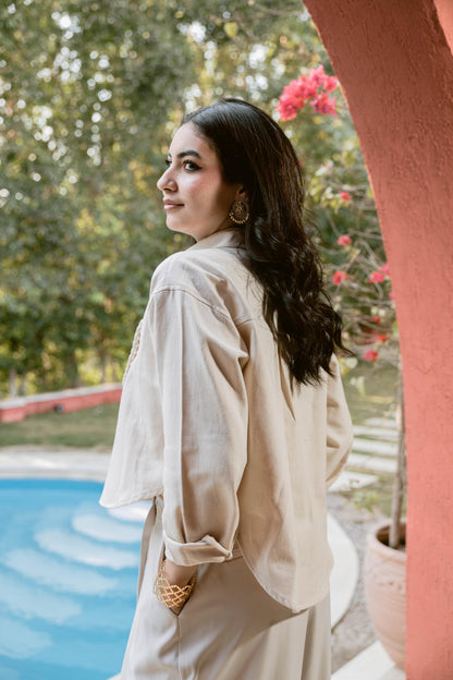 Heart denim jacket- Handmade