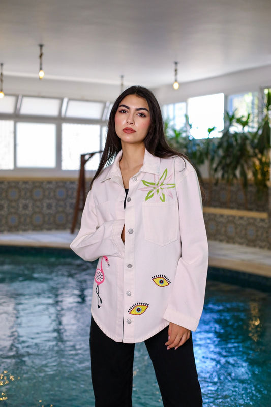 Always Me Embroidered Denim Shirt