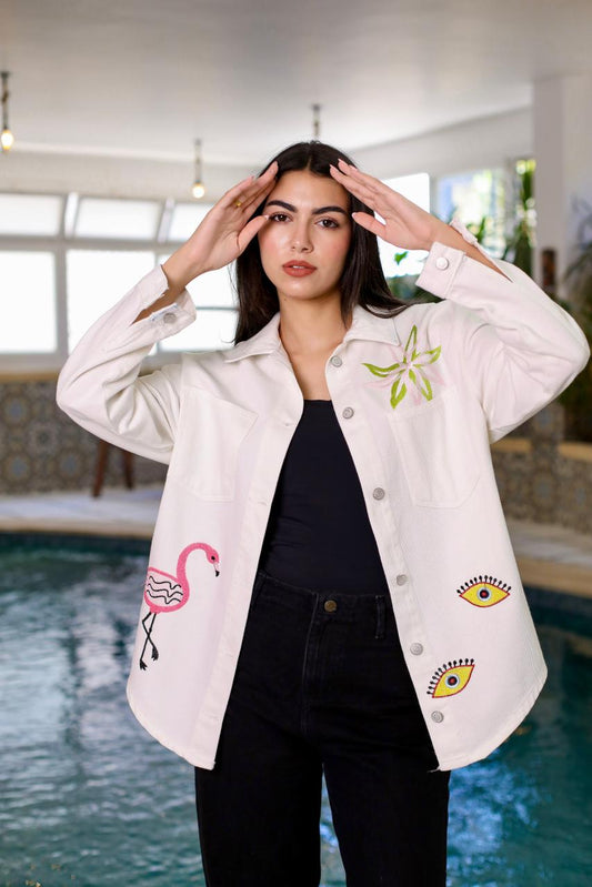 Always Me Embroidered Denim Shirt