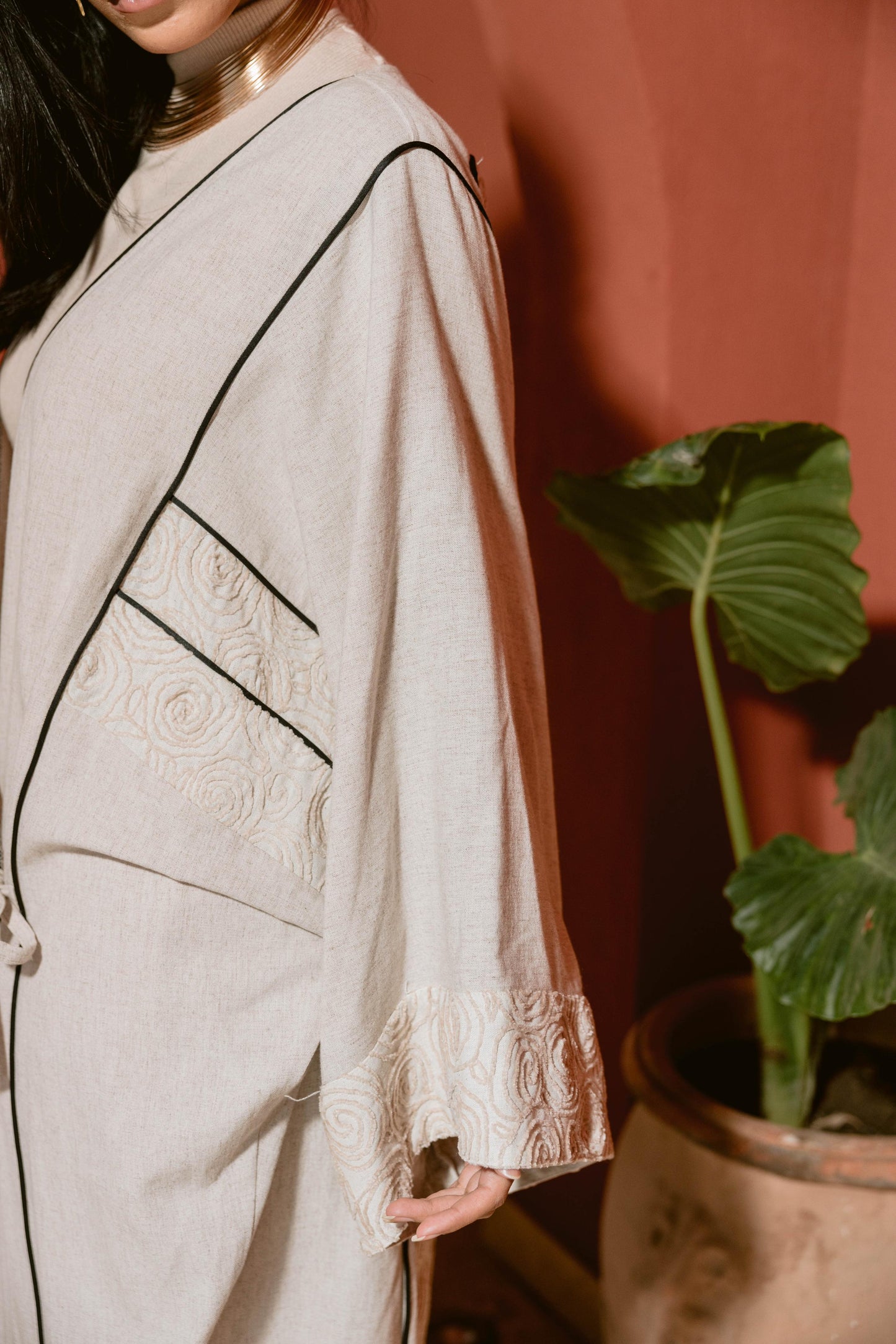 Criss Cross- linen Kaftan