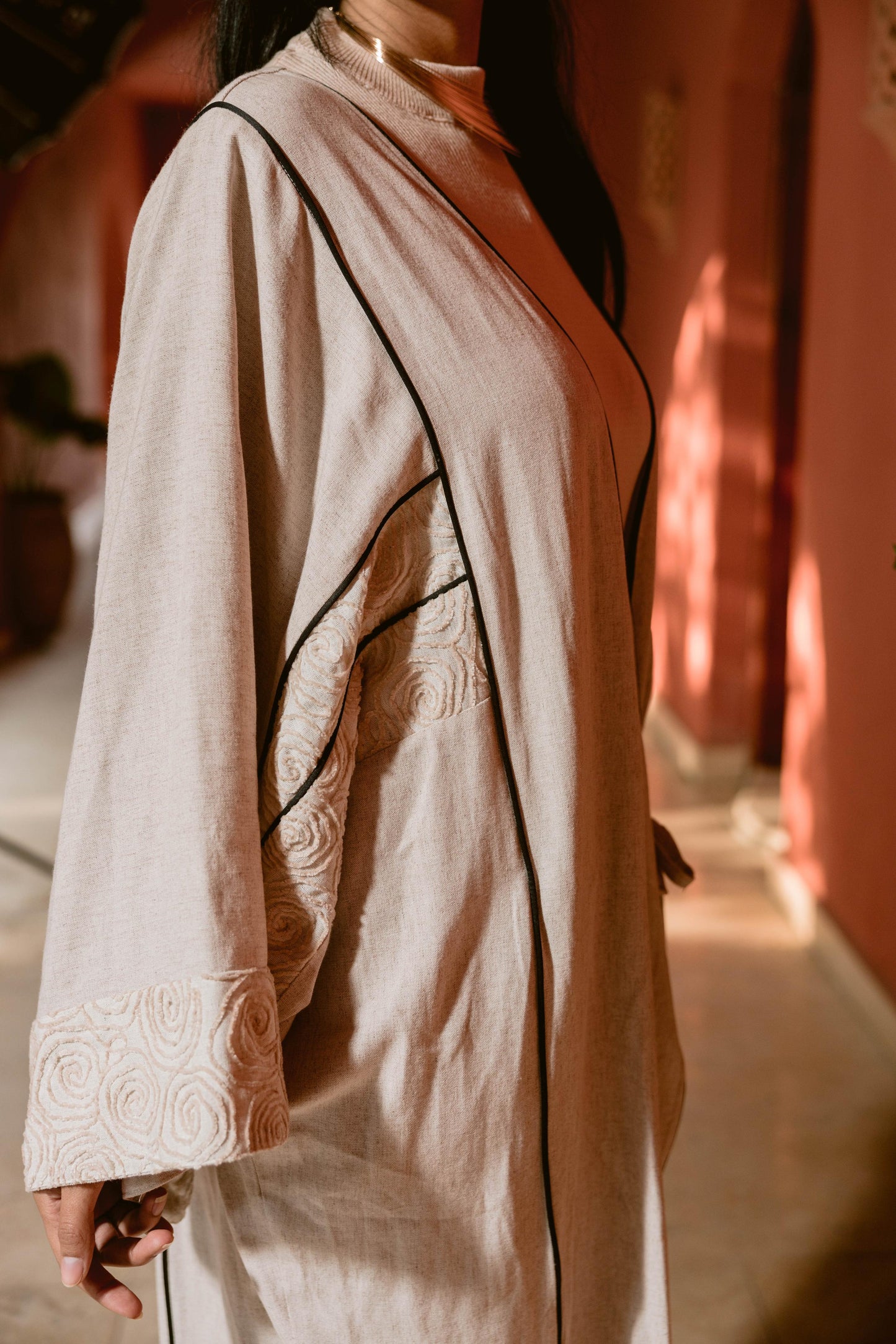 Criss Cross- linen Kaftan