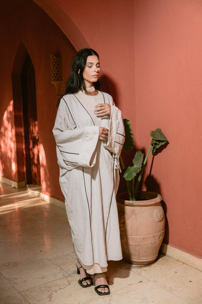 Criss Cross- linen Kaftan